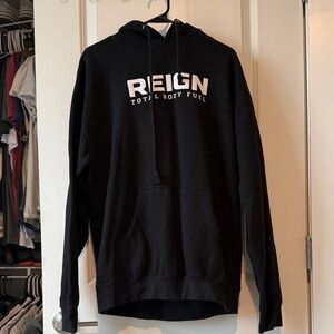 Reign Black Hoodie with White Logo